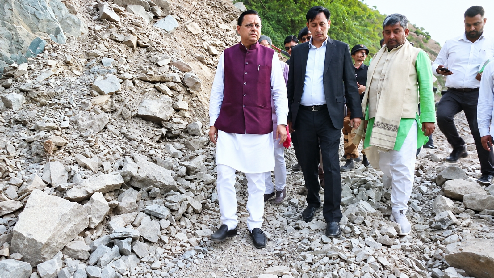 CM Dhami Inspection